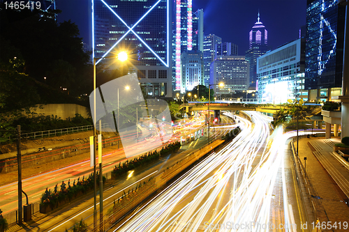 Image of modern city at night