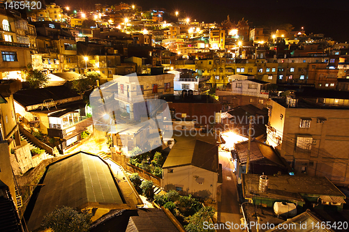 Image of chiu fen village at night, in Taiwan