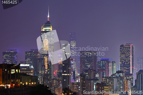 Image of night view of Hong Kong