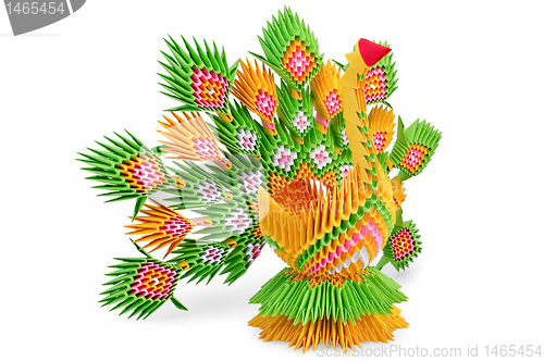 Image of Origami Yellow-green bird