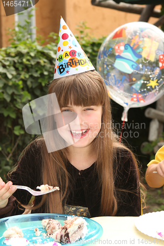 Image of Little Girl Celebrating Her Birthday 