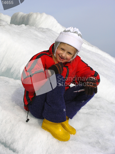 Image of Young girl with icicle