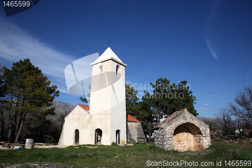 Image of Beautiful small rural church in Croatia