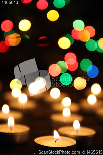 Image of candles and the christmas tree