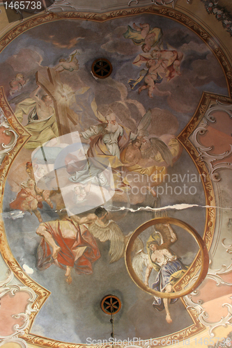 Image of Fresco painting on the ceiling of the church