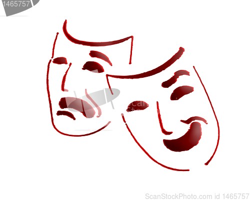 Image of red thater masks