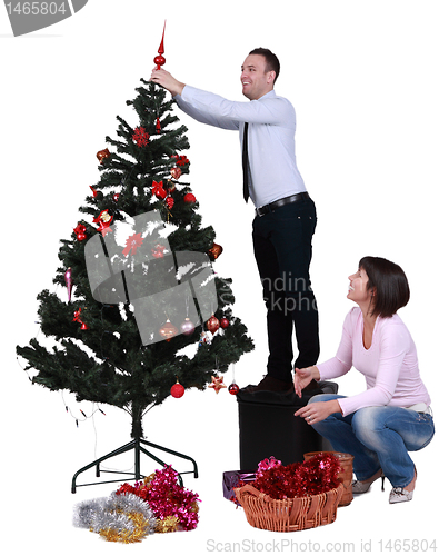 Image of Decorating the Christmas tree