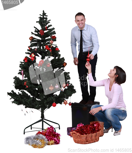 Image of Decorating the Christmas tree