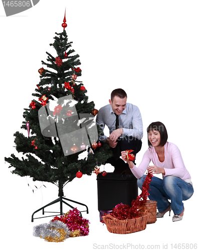 Image of Decorating the Christmas tree