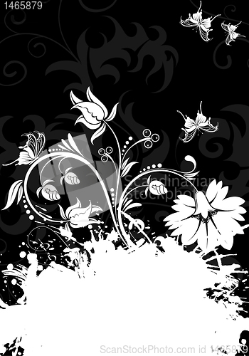Image of Grunge Floral Frame