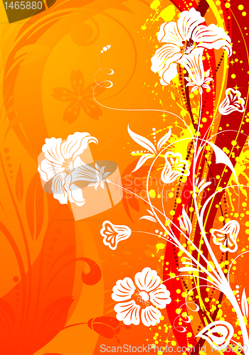 Image of Grunge flower background