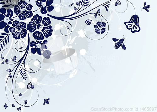 Image of Grunge Floral Frame