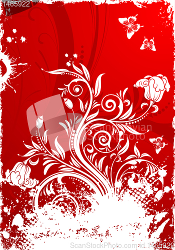 Image of Grunge Floral Frame