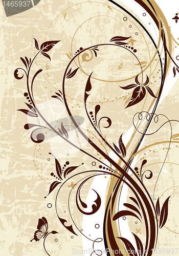 Image of Grunge floral background
