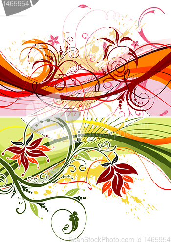 Image of Grunge flower background