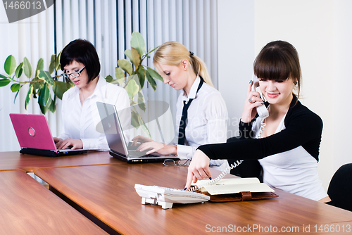 Image of Meeting of young business ladies
