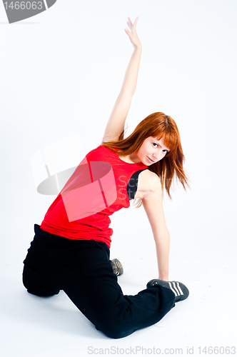 Image of Young woman dancing