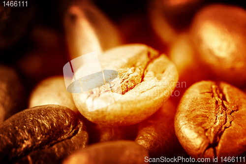 Image of Fragrant fried coffee beans 
