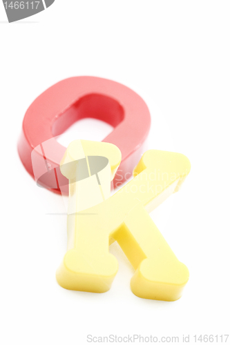 Image of Close-up of letters. Great details !