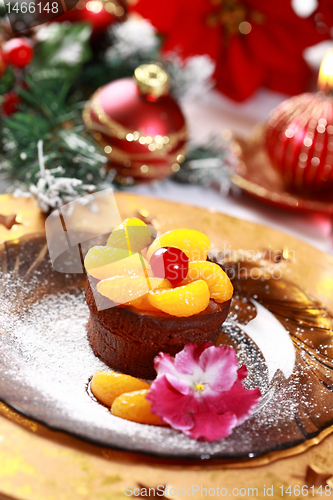 Image of Chocolate Cup Cake for Christmas