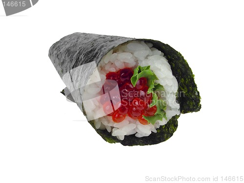 Image of Salmon roe hand roll sushi