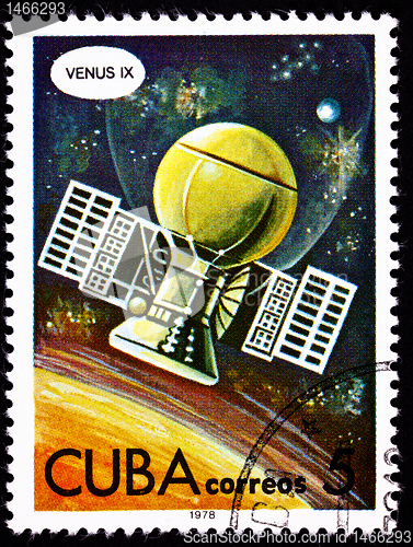 Image of Cuban Postage Stamp Soviet Venera 9 Space Probe Planet Venus