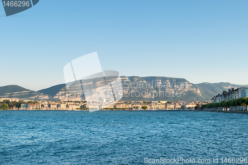 Image of Lake and City of Geneva, Switzerland, Mont Saleve Le SalÃ¨ve