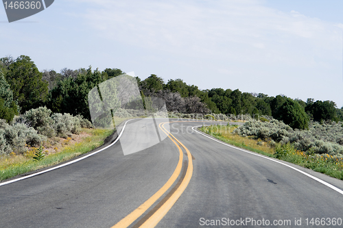 Image of Bend in the Road, High Desert, New Mexico, USA