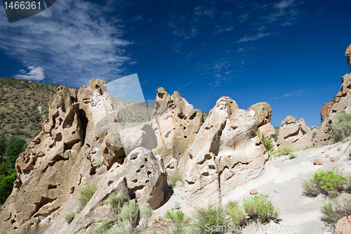 Image of Ash Deposits Valles Caldera Bandelier Monument USA