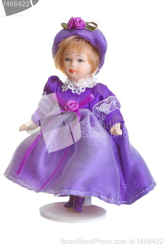 Image of Porcelain Doll in purple dress