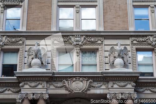 Image of Eagles and Colorado State Coat of Arms Beaux-Arts Building Facad