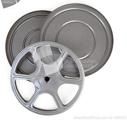 Image of Vintage Metal 8MM Movie Reel and Case Tin