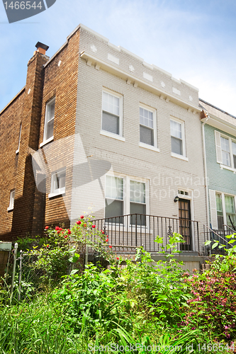 Image of Federal Style Corner Row Home, Lush Garden, Washington DC, USA