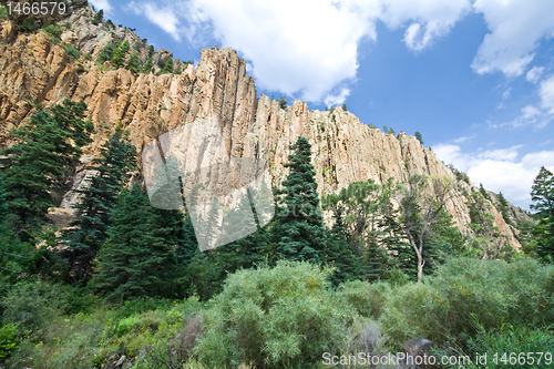 Image of Cimarron Canyon State Park Palisade Cliff Sangre de Cristo Mount