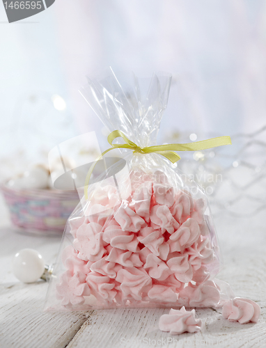 Image of pink meringue cookies