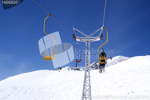 Image of Old chair-lift at ski resort