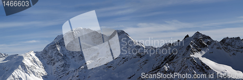 Image of Panorama Caucasus Mountains in winter