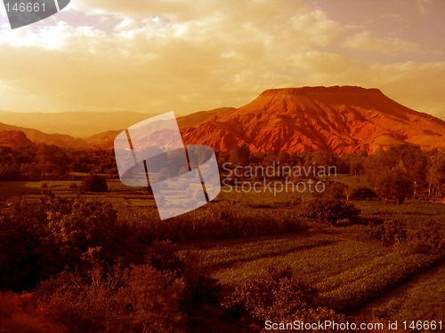 Image of Oasis in sepia (or a Martian colony?)