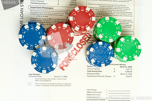 Image of Stack Poker Chips Foreclosure Notice Foreclosed