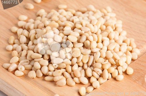 Image of pine nuts background 