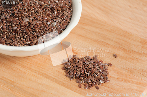 Image of Close up of a pile of flaxseed 