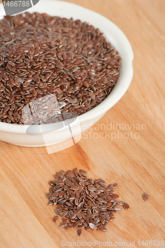 Image of Close up of a pile of flaxseed 