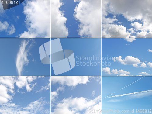 Image of Blue sky collage