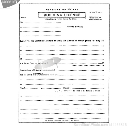 Image of Building licence planning permission permit