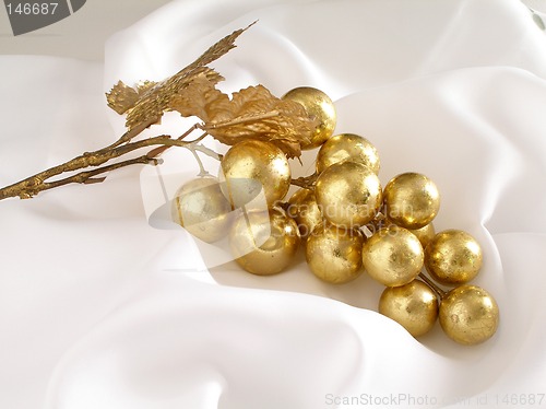 Image of Christmas grapes decoration