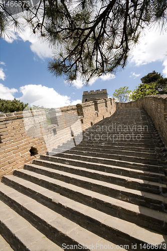 Image of Restored Steps Mutianyu Great Wall, Beijing, China