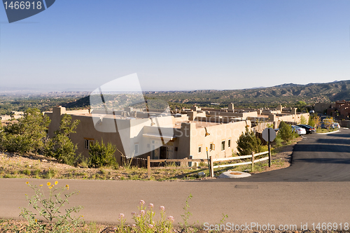 Image of Single Family Adobe Homes Santa Fe New Mexico, USA