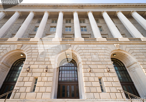 Image of Wide Angle View Italian Renaissance Revival Office Building Wash