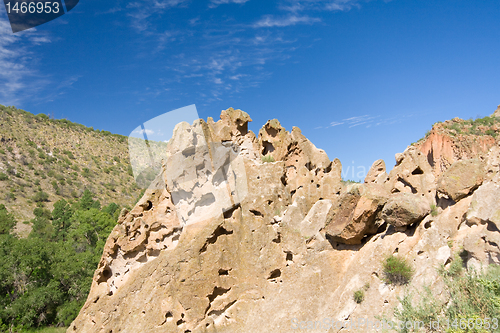 Image of Ash Deposits Valles Caldera Bandelier National Monument New Mexi