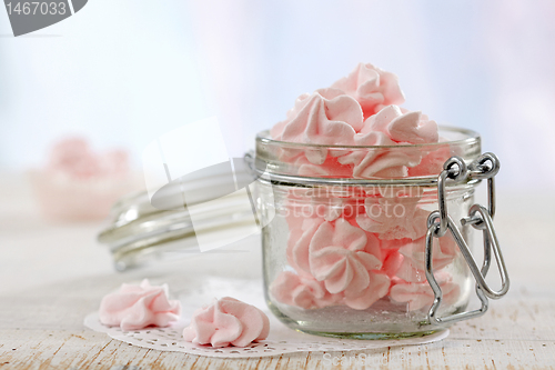 Image of pink meringue cookies